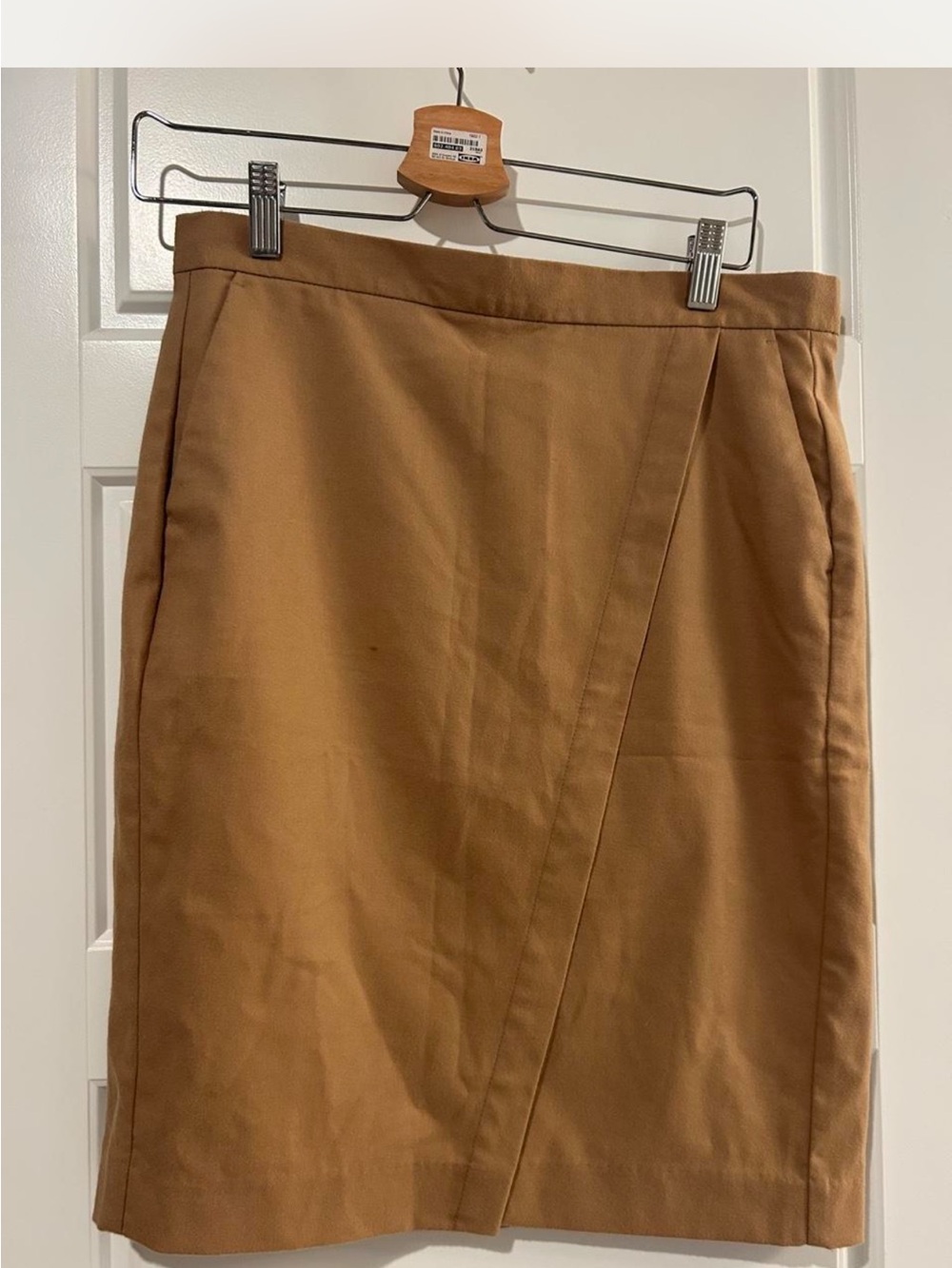 Banana Republic Camel Pencil Skirt with Asymmetric Front Panel